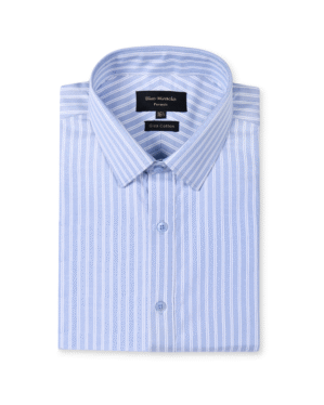 light sky striped 2 Ply Giza Cotton Shirts perfect luxurious fabric for its excellence & durability.