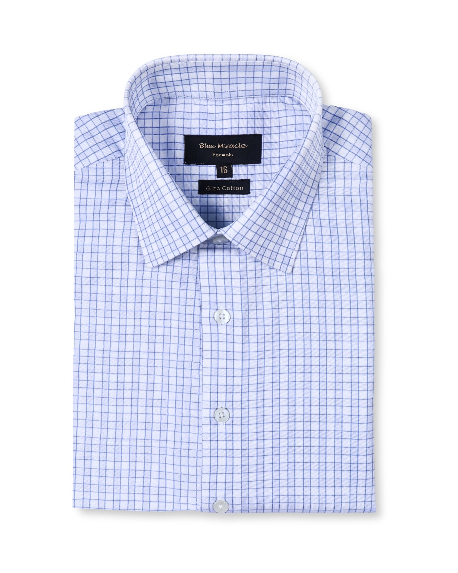 pearl blue checks 2 Ply Giza Cotton Shirts perfect luxurious fabric for its excellence & durability.