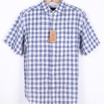 STEEL Blue & White Gingham Check Shirt – Crafted from premium 100% Linen European yarn with a super-soft finish that’s gentle on your skin