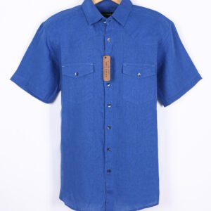Royal Blue Utility Shirt – Crafted from premium 100% Linen European yarn with a supersoft finish that’s gentle on your skin