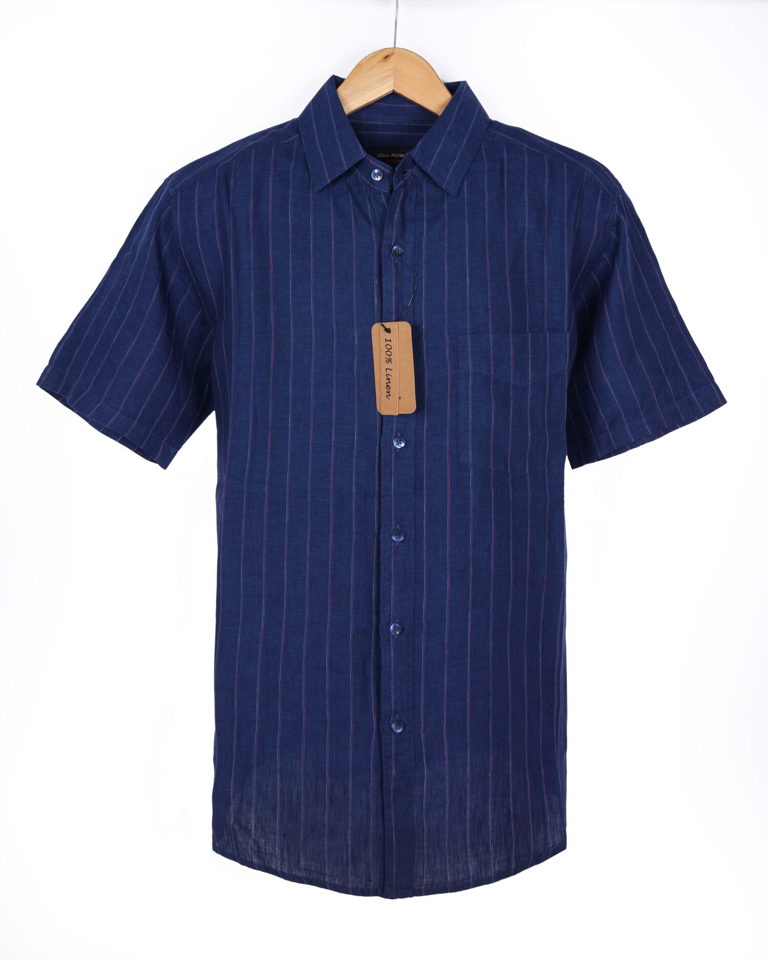 Crafted from 100% European linen, this casual-fit shirt features soft yarn-dyed stripes and a gentle finish that's perfect for your skin.